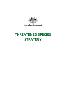 Threatened Species Strategy - Department of the Environment