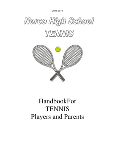 Norco High Tennis – Team Rules - Corona