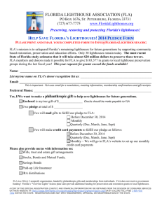 pledge form - 2014 save our lighthouse campaign
