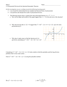 3-4 Polynomial Division and Q