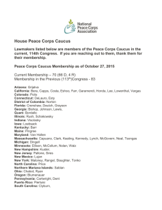 House Peace Corps Caucus Lawmakers listed