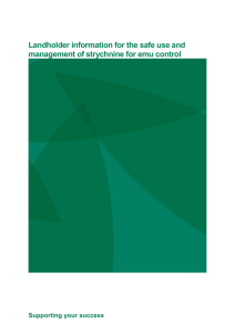 Landholder Booklet - Strychnine for Emu Control