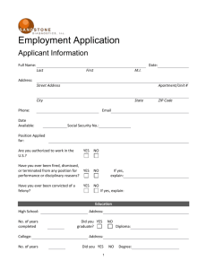 Employment application - Sandstone Diagnostics