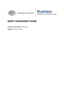 Industry Skills Fund Merit Assessment Guide