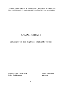 Radiotherapy - Tomi School
