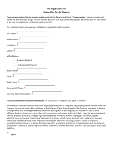 MIT`s Student Status Verification Form