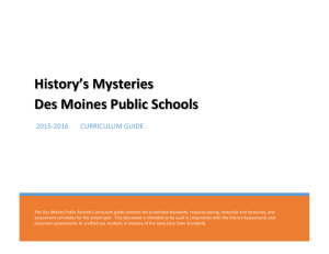 History*s Mysteries Des Moines Public Schools