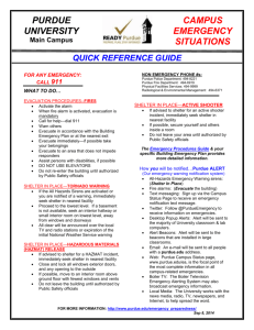 Emergency Preparedness Quick Reference Guide