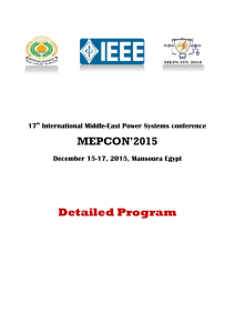 17th International Middle-East Power Systems Conference