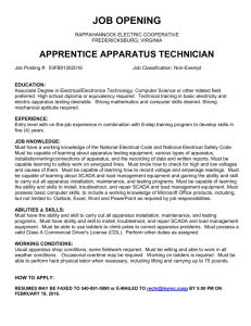 apprentice apparatus technician - Rappahannock Electric Cooperative