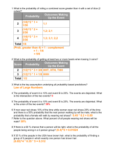 Chapter 6 Probability Practice Answer Key