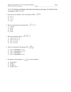 Regents Exam Questions A2.A.39: Domain and Range 2 Page UNIT
