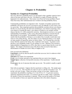 Chapter 4: Probability - Coconino Community College