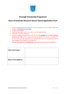 Dean of Graduate Research School Award Application Form