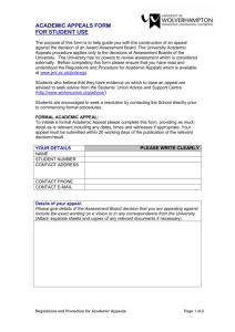 Academic Appeals Form (word document)