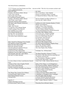 Non-fiction and Fiction book list(1)