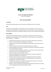 Faculty of Graduate Research Roles and Responsibilities