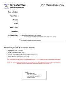 Registration Fee - South Bay Youth Basketball