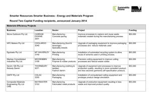 Round Two Capital Funding recipients, announced January 2014