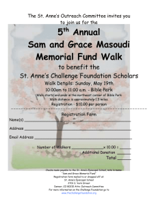 5 th Annual Sam and Grace Masoudi Memorial Fund Walk