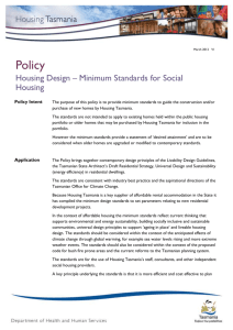 Minimum Standards for Social Housing Policy