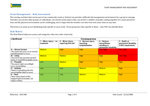 Berrigan Shire - Risk Assessment Form