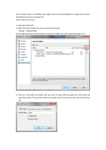how to setup VirtualBox shared folder