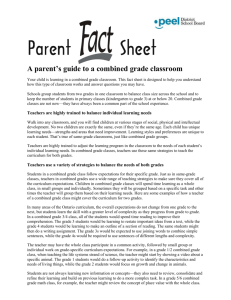 A parent`s guide to a combined grade classroom