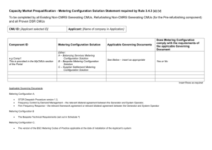 Metering Configuration Solution statement template