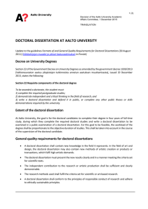 doctoral dissertations of Aalto University