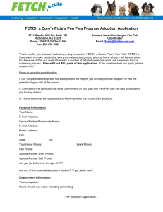 Pen Pals Adoption Application