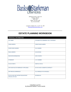 Estates Planning Workbook