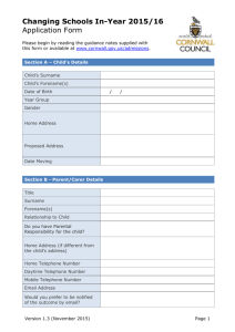 Changing Schools In-year: Application Form