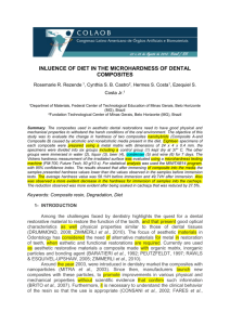 inluence of diet in the microhardness of dental composites