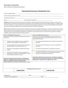 Subrecipient/Contractor Classification Form