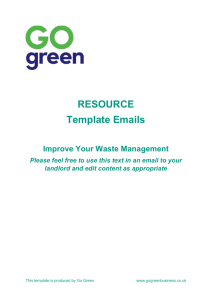 Template Email To Landlord About Waste Collection