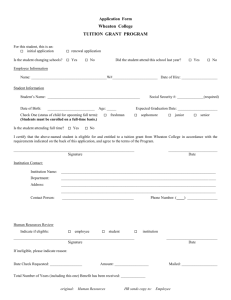 Application Form - Wheaton College
