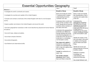 Essential Opportunities Geography Milestone 1 Year 1 Year2