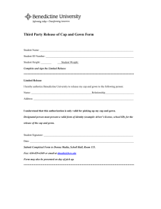 Third Party Release of Cap and Gown Form