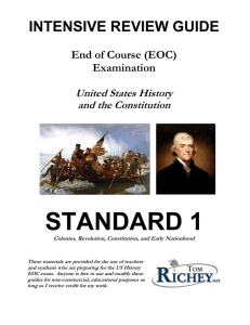 US History EOC Review Guide Standard 1
