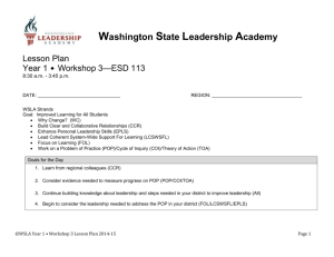 Lesson Plan - Washington State Leadership Academy