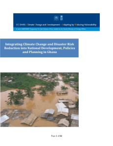 Integrating Climate Change and Disaster Risk into