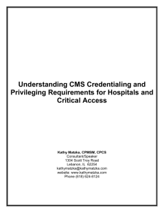 Understanding CMS Credentialing Privilege Resources