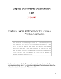 Chapter 6: Human Settlements - EcoAfrica Environmental Consultants