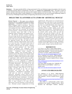 dielectric elastomer actuators, or `artificial muscle`