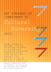 MAV STATEMENT OF COMMITMENT TO Cultural Diversity