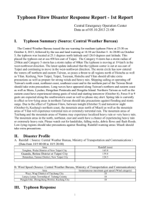 Typhoon Fitow Disaster Response Report
