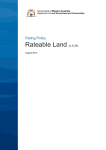 Rateable Land - Department of Local Government and Communities