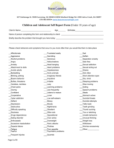Child Report Form - Beacon Counseling LLC 2013