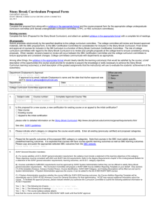 SBC proposal form - Stony Brook University